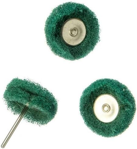 Eagles 30pcs Abrasive Buffing Wheels Polishing Grinding Sanding Rust Remove Rotary Tool 1/8" 3mm Shank 180 Grit, Green Double Layer in Saudi Arabia