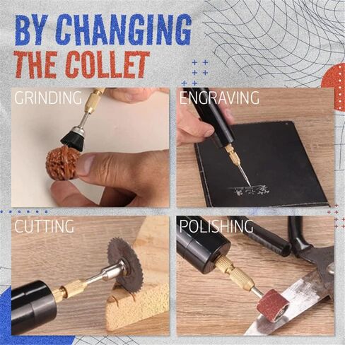 أداة حفر كهربائية من kelyee DIY، 0.7-1.2 مم من الألومنيوم الدقيق، مجموعة مثقاب يدوية كهربائية صغيرة محمولة مع مصدر طاقة لصناعة المجوهرات الخشبية البلاستيكية الراتنجية (أحمر) - فضي in Kuwait