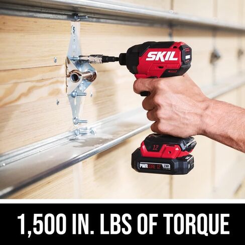 SKIL PWR CORE 12 مجموعة كومبو مدمجة بدون فرشاة 12 فولت 5 أدوات تتضمن بطاريتين وشاحن 2.0 أمبير - CB8368A-20، أحمر in Saudi Arabia