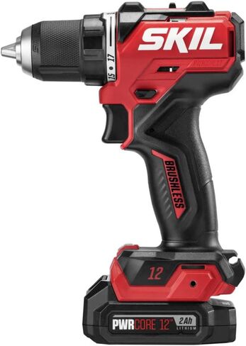 SKIL PWR CORE 12 مجموعة كومبو مدمجة بدون فرشاة 12 فولت 5 أدوات تتضمن بطاريتين وشاحن 2.0 أمبير - CB8368A-20، أحمر in Saudi Arabia