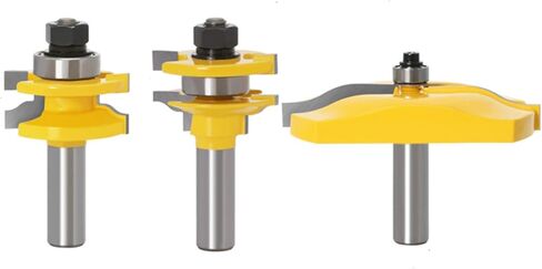 GAFeng Ogee السكك الحديدية والنمط مع Backcutter أثار لوحة خزانة الباب 3 بت راوتر بت مجموعة 1/2 بوصة عرقوب in Kuwait