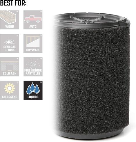 CRAFTSMAN CMXZVBE38754 Genuine 5-20 Gal. General Purpose Wet Dry Vac Filter | Fits Most 5 to 20 Gallon CRAFTSMAN Shop Vacuums, Easy Installation and Traps General Debris in Saudi Arabia