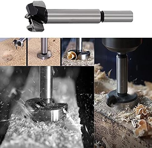 jxgzyy 15 قطع Forstner حفر ريشة 10-50 ملليمتر شقة الجناح حفر بت الكربون الصلب كربيد فورستنر بت عالية السرعة أداة خشبية مع صندوق تخزين خشبي للثقب الصحافة in Kuwait