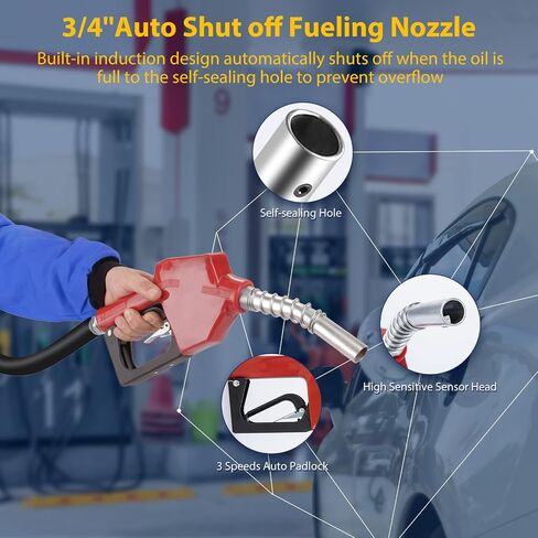 Fuel Hose Reel 3/4" x 50', Retractable Diesel Reel with Nozzle | 300 PSI rated, Spring-driven rewind, 360° swivel, Steel construction, Industrial fueling in Saudi Arabia