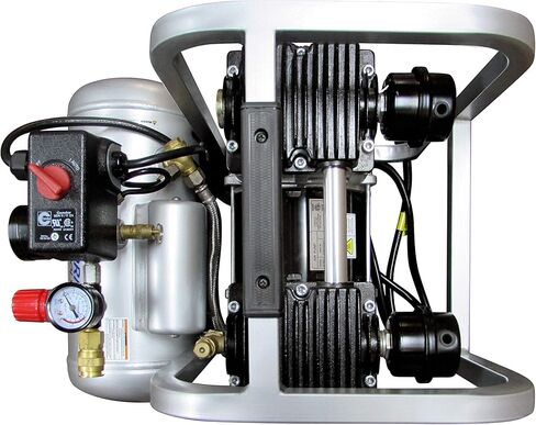 مجموعة كاليفورنيا اير تولز 1620S فائقة الهدوء وخالية من الزيوت 2.0 كجم، 0.5 لتر ضاغط هواء ستيل تانك in Kuwait