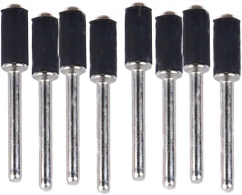 Bioristar 1/4 بوصة حامل طبلة رمل مطاطي، أربطة مطاطية لطبلة الصنفرة مع ساق 1/8 بوصة لحامل الطبل الرملي، أداة دوارة 12 قطعة in Kuwait