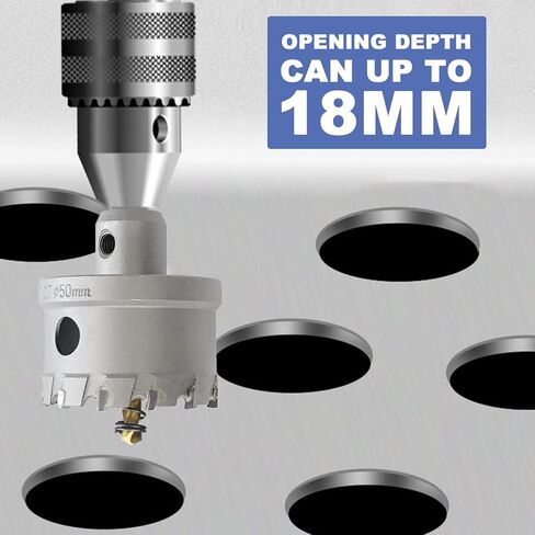 Kweetle Upgraded 13 Pcs TCT Hole Saw Kit, Tungsten Carbide Tipped Hole Cutter Set with Titanium-Plated Pilot Drill bit for Metal, Stainless Steel, Iron, Wood, Plastic in Saudi Arabia