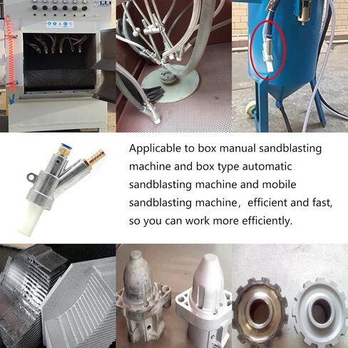 Sand Blaster Gun Boron Carbide Nozzle Air Sandblaster Gun Kits Sand Blasting Gun Quick Connector Sandblasting Gun Rust Dust Remove (60 * 20 * 8mm Tip) in Kuwait