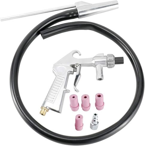 LuckyHigh Sandblaster Tool Kit for Rust Remove, Sand Blasting Air Siphon Feed Gun, Sand Suction Pipe, 4Pcs Ceramic Nozzle Tips 1pc Steel Nozzle in Saudi Arabia