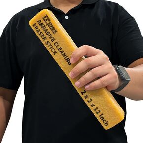 1-1/2 x 1-1/2 x 8" Inch Abrasive Cleaning Eraser Stick - Ideal for Revitalizing Abrasive Sanding Belts, Sanding Discs, Rough Tape and Shoe - Crafted from Natural Rubber for Effective Cleaning in Kuwait