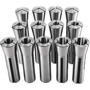 KUNTEC 13 Piece Precision R8 Collet Set Mill Collets Set Taper Spindle R8 Collets for Mill Machine 1/8inch - 7/8inch
