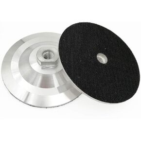 SHDIATOOL 5 Inch Backer Pad or Backing pad of Aluminum Body with 5/8-Inch-11 Thread for Diamond Pads(2-Pack)
