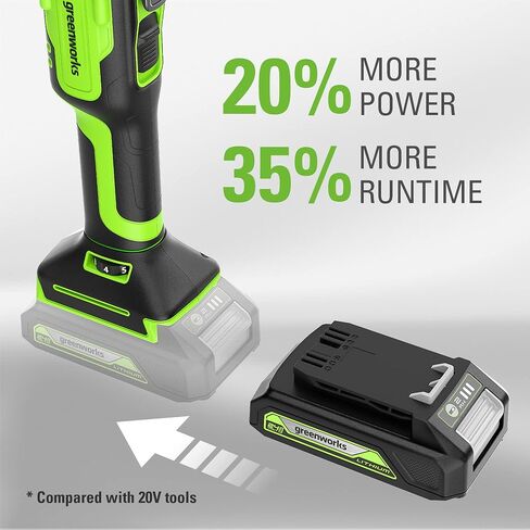 Greenworks 24V Cordless Multi-Tool, Oscillating Tool for Cutting/Nailing/Scraping/Sanding with 6 Variable Speed Control, 2.0Ah Battery and 2A Charger Included in Saudi Arabia
