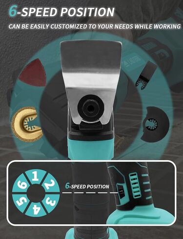 Cordless Oscillating Tool Kits，Oscillating Multitool with a 21V 4.0Ah Battery,Max 22000 OPM, 6 Variable Speed & 4°Oscillating Angle. for Cutting Wood/Nail/Scraping/Sanding in Kuwait