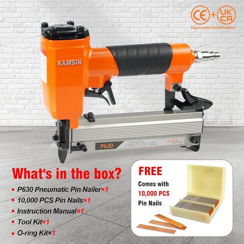 Kamsin P630 Pin Nailer Come with 10,000pcs P612 Pin Nails combo with 10,000pcs P620SS Pin Nails in Kuwait