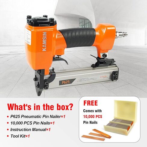 Kamsin P625 Pin Nailer Come with 10,000pcs P612 Pin Nails combo with 10,000pcs P620SS Pin Nails in Kuwait