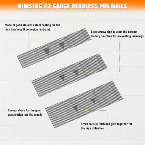 Kamsin P625 Pin Nailer Come with 10,000pcs P612 Pin Nails combo with 10,000pcs P620SS Pin Nails in Kuwait