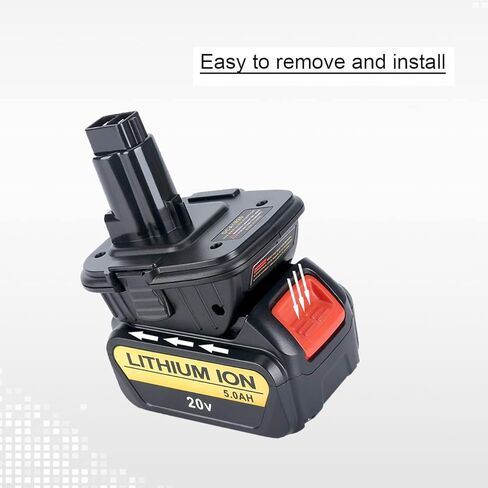 Volt1799 2-Packs 18V to 20V Adapter for Dewalt DCA1820, Compatible with Dewalt 18V Tools, Convert DCB205 to DC9096 DW9096 DC9098 in Kuwait