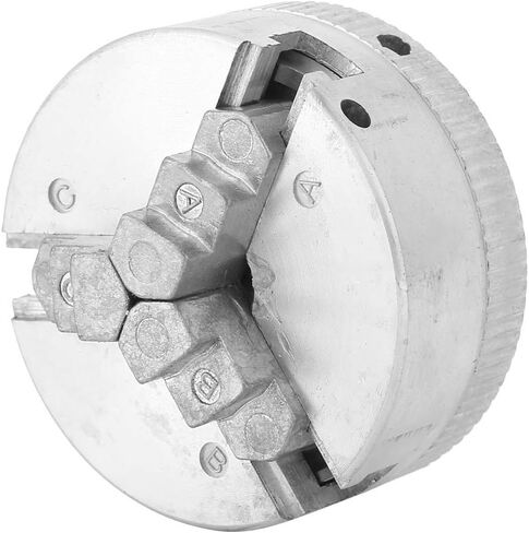 M12x1 3‑Jaw Chuck, Z011 Zinc Alloy 3‑Jaw Chuck for Mini Metal Lathe Chuck Self Centering Lathe Chuck Power Lathe Accessories in Saudi Arabia
