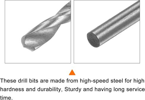HARFINGTON 10pcs Extra Long Drill Bits, 1.7mm HSS Drill Bit with High Speed Steel Straight Shank 75mm Length for Metal Woodwork Plastic Aluminum Alloy in Kuwait