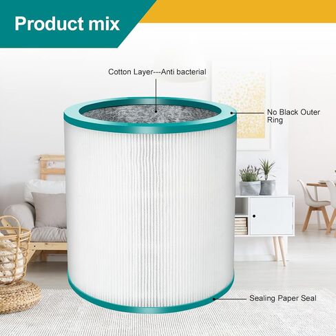 VBK HEPA Air Purifier Filter Replacements for Dyson Tower Purifier Pure Cool Link TP01, TP02, TP03, BP01, Compare to Part # 968126-03 in Saudi Arabia