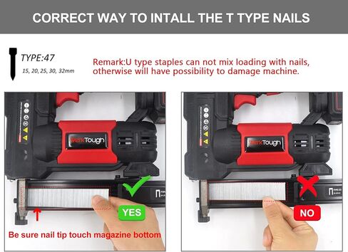 Powertough 20v Cordless Staple Gun Brad Nailer 2 في 1، مخزن معدني من الألومنيوم، شاحن سريع لمدة ساعة واحدة، بطارية ليثيوم 2000 مللي أمبير، 2000 قطعة دبابيس مجانية (90 4/5 بوصة 1000+18 جيجا 1 بوصة × 1000) في حقيبة الأدوات in Kuwait
