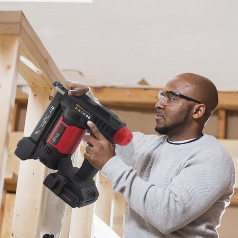 Powertough 20v Cordless Staple Gun Brad Nailer 2 في 1، مخزن معدني من الألومنيوم، شاحن سريع لمدة ساعة واحدة، بطارية ليثيوم 2000 مللي أمبير، 2000 قطعة دبابيس مجانية (90 4/5 بوصة 1000+18 جيجا 1 بوصة × 1000) في حقيبة الأدوات in Kuwait