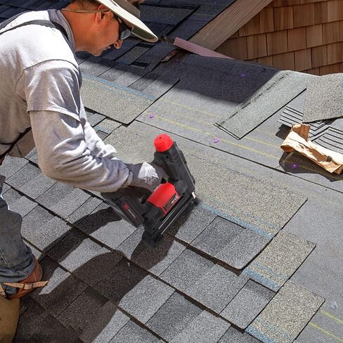 Powertough 20v Cordless Staple Gun Brad Nailer 2 في 1، مخزن معدني من الألومنيوم، شاحن سريع لمدة ساعة واحدة، بطارية ليثيوم 2000 مللي أمبير، 2000 قطعة دبابيس مجانية (90 4/5 بوصة 1000+18 جيجا 1 بوصة × 1000) في حقيبة الأدوات in Kuwait