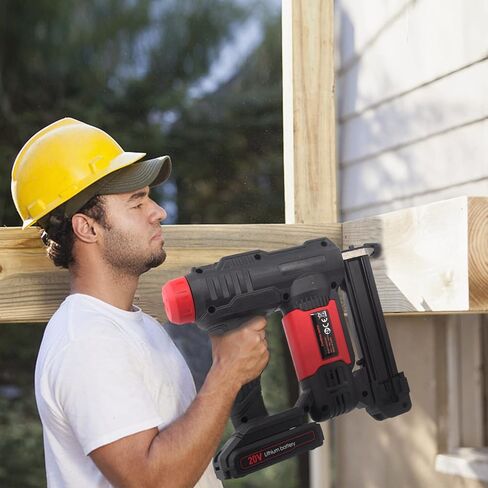 Powertough 20v Cordless Staple Gun Brad Nailer 2 في 1، مخزن معدني من الألومنيوم، شاحن سريع لمدة ساعة واحدة، بطارية ليثيوم 2000 مللي أمبير، 2000 قطعة دبابيس مجانية (90 4/5 بوصة 1000+18 جيجا 1 بوصة × 1000) في حقيبة الأدوات in Kuwait