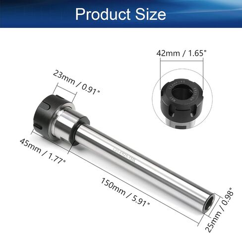 Auniwaig Router Collet Chuck Extension Rod C20 ER25 100L Straight CNC Milling Tool Holder 42CrMo 1Pcs in Kuwait