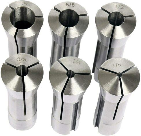 8MILELAKE 6pcs 1/8-3/4 inches Precision R8 Collets Set Mill Chuck Holder Kit in Saudi Arabia