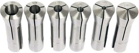8MILELAKE 6pcs 1/8-3/4 inches Precision R8 Collets Set Mill Chuck Holder Kit in Saudi Arabia