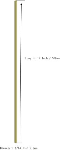 قضيب مستدير من النحاس الصلب، صناعة يدوية، مخزون شريط المخرطة، قطر 5/64 بوصة، طول 12 بوصة (20 قطعة) in Kuwait