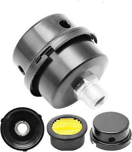 TWAITU HL018200AV Air Compressor Silencer Filter Metal Air Compressor Intake Filter Sound Muffler Silencer 20mm Thread (1/2"PT 20mm) in Saudi Arabia