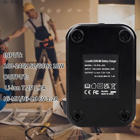 شاحن بطارية 900476 902667 900200 متوافق مع بطارية Paslode Li-ion وNi-CD وNi-MH 404717 B20544E BCPAS-404717 404400 900400 900420 إلخ in Saudi Arabia