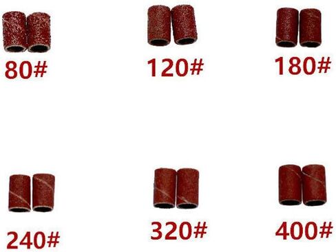 100 Pcs Drum Sanding Sleeves #400 Grit with 2 Pcs Drum Mandrels for Rotary Tools in Saudi Arabia