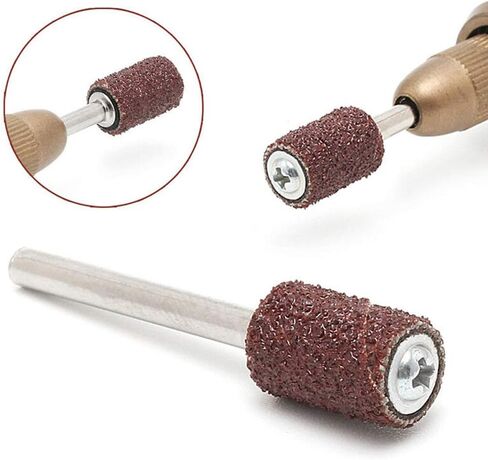 100 Pcs Drum Sanding Sleeves #400 Grit with 2 Pcs Drum Mandrels for Rotary Tools in Saudi Arabia