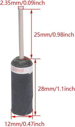 Utoolmart Sandpaper Sticks Cylinder Abrasive Polishing Grinding Mounted Point 2000 Grits 2 Pcs in Kuwait