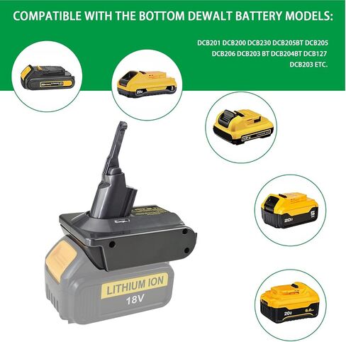DW20V6 Battery Adapter, Converter for Dewalt Lithium 20V 60V Battery to for Dyson V6 Battery, Work for Dyson V6 Series Tool Vacuum Cleaner V6 Animal Absolute Motorhead Trigger Slim Fluffy in Saudi Arabia
