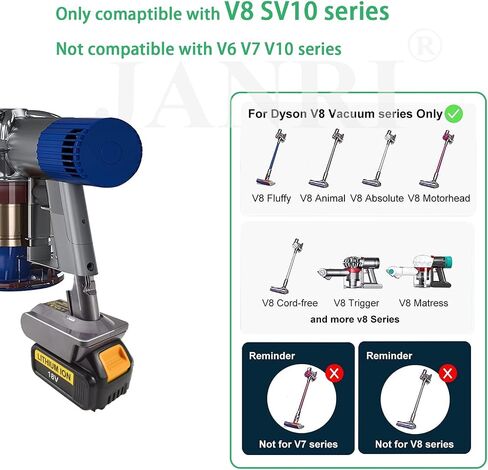 DW20V6 Battery Adapter, Converter for Dewalt Lithium 20V 60V Battery to for Dyson V6 Battery, Work for Dyson V6 Series Tool Vacuum Cleaner V6 Animal Absolute Motorhead Trigger Slim Fluffy in Saudi Arabia