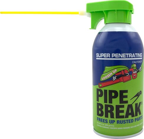 Pipe Break 9 oz. Penetrating Oil in Single Aerosol Spray Can with Attached Straw for Pinpoint Spray or Switch to Wide Stream Spray Penetrant for Rust - Low Odor - Free Rusted Nuts and Fasteners in Saudi Arabia
