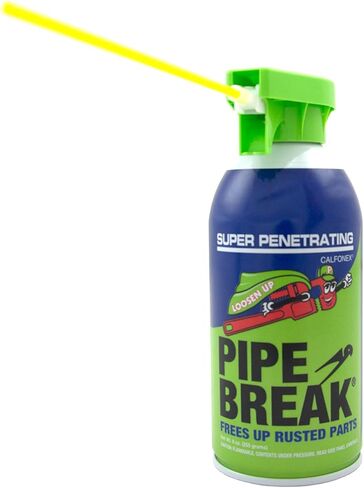 Pipe Break 9 oz. Penetrating Oil in Single Aerosol Spray Can with Attached Straw for Pinpoint Spray or Switch to Wide Stream Spray Penetrant for Rust - Low Odor - Free Rusted Nuts and Fasteners in Saudi Arabia