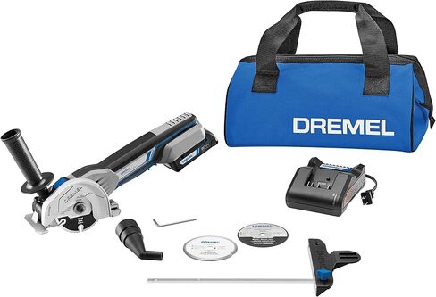 Dremel US20V-01 Compact Circular Saw Tool Kit with (1) 20V Battery, (3) Cutting Wheels & Storage Bag - 15,000 RPM - Ideal for Flush Cutting, Plunge Cutting and Surface Preparation in Saudi Arabia
