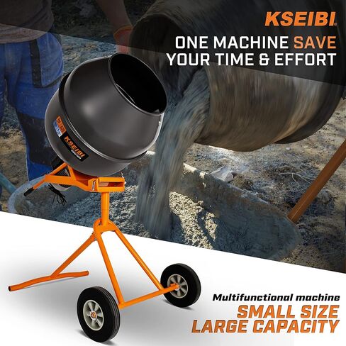 KSEIBI 5 Cu. ft Portable Cement Mixer Machine, 3/4 HP Copper Motor for Mortar, Mud, Concrete Mixer With Stand and Wheels (KCM 55-140 LP) in Saudi Arabia