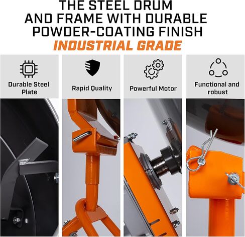 KSEIBI 5 Cu. ft Portable Cement Mixer Machine, 3/4 HP Copper Motor for Mortar, Mud, Concrete Mixer With Stand and Wheels (KCM 55-140 LP) in Saudi Arabia