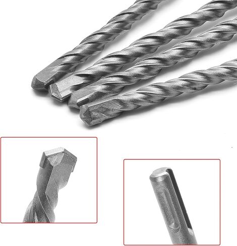 4 قطع من LDEXIN بقطر 5/16 بوصة لقم ثقب المطرقة الدوارة، SDS Plus لقم ثقب المطرقة لجدار البناء الخرساني - بطول 5-7/8 بوصة in Kuwait