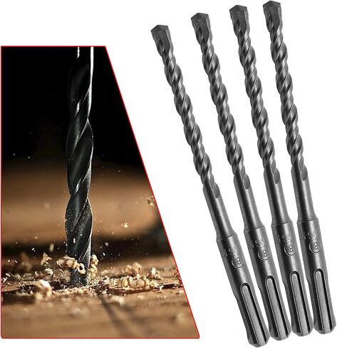 4 قطع من LDEXIN بقطر 5/16 بوصة لقم ثقب المطرقة الدوارة، SDS Plus لقم ثقب المطرقة لجدار البناء الخرساني - بطول 5-7/8 بوصة in Kuwait