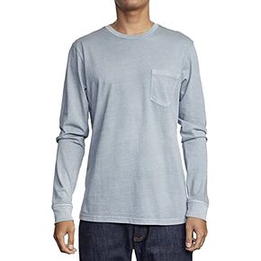 RVCA Men's PTC Pigment Long Sleeve Crew Neck Pocket T-Shirt
