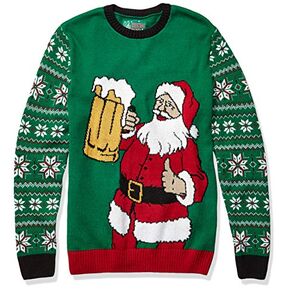 سترة رجالية من Ugly Christmas مطبوع عليها Santa Bottle Sweater in Saudi Arabia