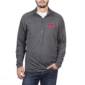 Top of the World Men's Dark Heathered Poly Half Zip Pullover